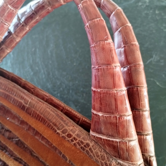 NANCY GONZALEZ Crocodile Bag Exquisite And Convenient 14" Long - Picture 10 of 13